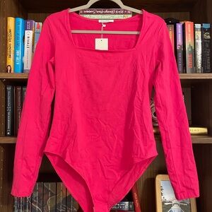 MANGOPOP Collection square-neck long-sleeve bodysuit